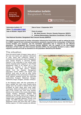 The Situation Information Bulletin Bangladesh: Floods