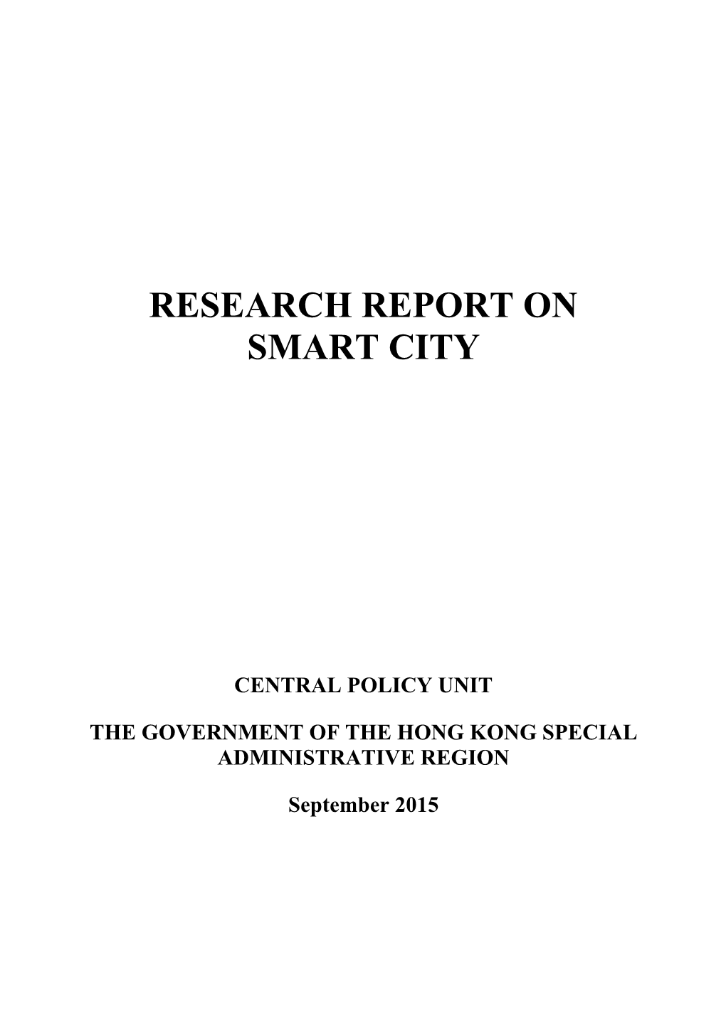 Research Report on Smart City
