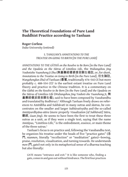 The Theoretical Foundations of Pure Land Buddhist Practice According to Tanluan