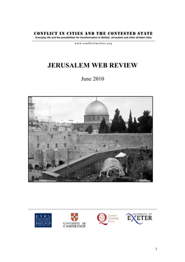 Jerusalem Web Review (June 2010) Contents