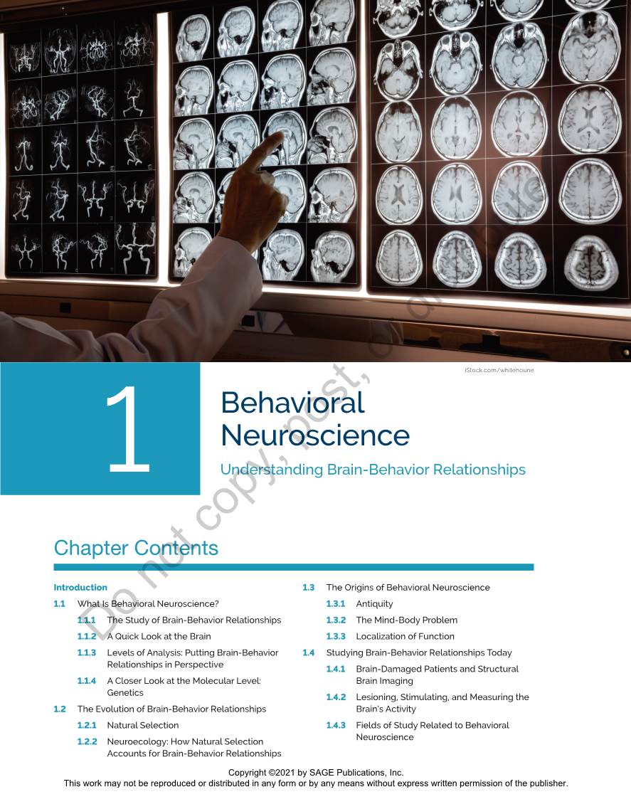Chapter 1. Behavioral Neuroscience