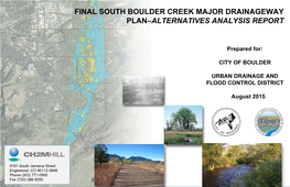 Final South Boulder Creek Major Drainageway Plan–Alternatives Analysis Report