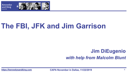The FBI, JFK and Jim Garrison