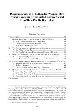 How Trump V. Hawaii Reincarnated Korematsu and How They Can Be Overruled