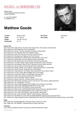 Matthew Goode Brent Helsel