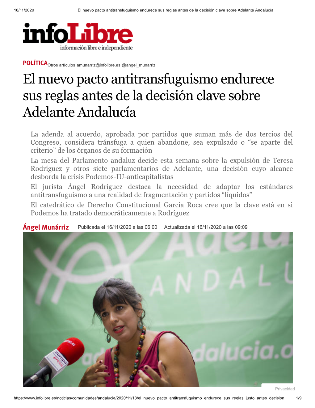 El Nuevo Pacto Antitransfuguismo Endurece Sus Reglas Antes De La Decisión Clave Sobre Adelante Andalucía