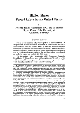 Forced Labor in the United States