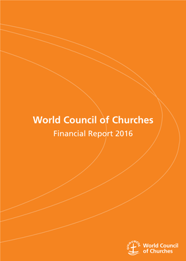 World Council of Churches Financial Report 2016