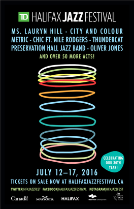 A Halifax Jazz Festival Music Education Program