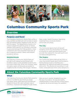 Columbus Community Sports Park