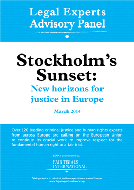 New Horizons for Justice in Europe