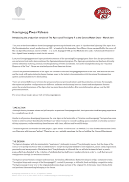 Koenigsegg Press Release