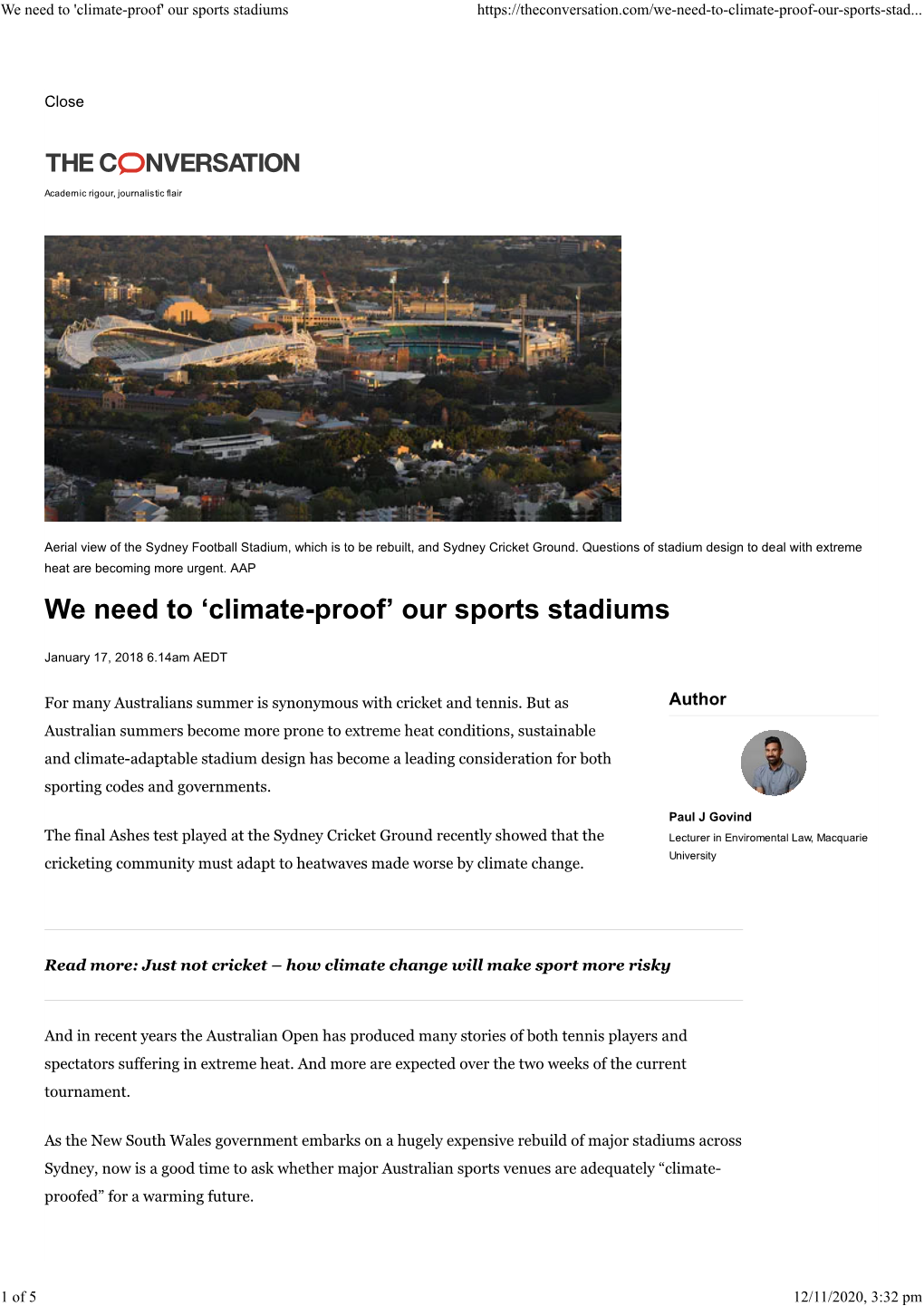 Our Sports Stadiums