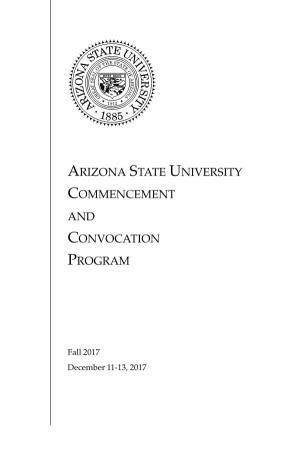 Fall 2017 Commencement Program
