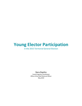 Young Elector Participation in the 2015 Territorial General Election