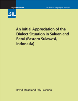 An Initial Appreciation of the Dialect Situation in Saluan and Batui (Eastern Sulawesi, Indonesia)