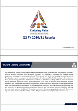 Q2 FY 2020/21 Results