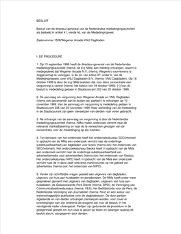 Besluiten Inzake Concentraties in Vergunningfase in Zaak 1528 (PDF