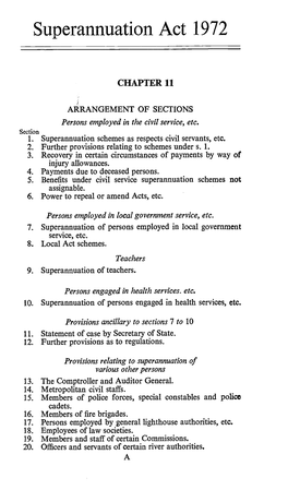 Superannuation Act 1972