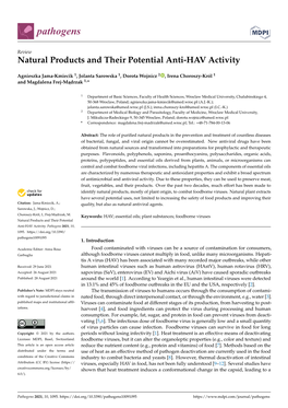 Natural Products and Their Potential Anti-HAV Activity