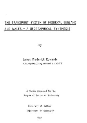 The Transport System of Medieval England and Wales