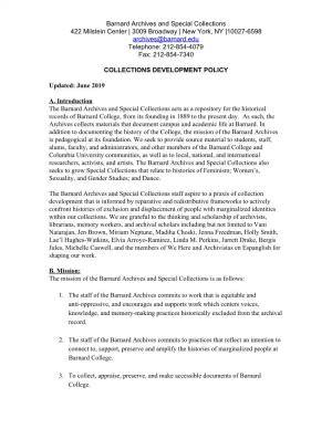 Collection Development Policy