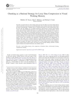 Chunking As a Rational Strategy for Lossy Data Compression in Visual Working Memory