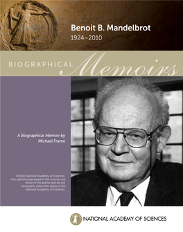 Benoit Mandelbrot Was Born in Warsaw, Poland, in 1924