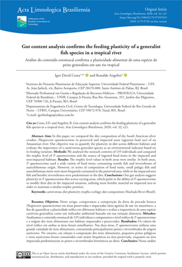 Gut Content Analysis Confirms the Feeding Plasticity of a Generalist Fish