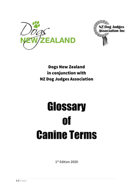 Glossary of Canine Terms