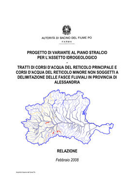 Tratti Di Corsi D'acq Ua Del Reticolo Principale E