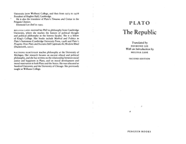 The Republic and Political Philosophy in the History Faculty