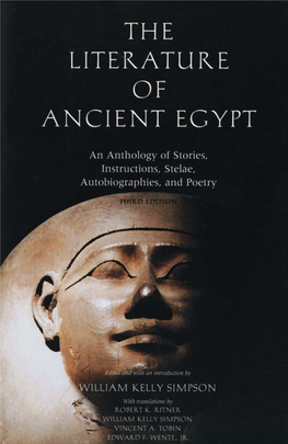 Literature of Ancient Egypt : an Anthology of Stories, Instructions, Stelae, Autobiographies, and Poetry