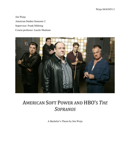 American Soft Power and Hbo's the Sopranos