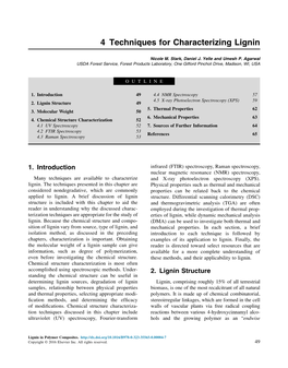 Techniques for Characterizing Lignin Chapter 4