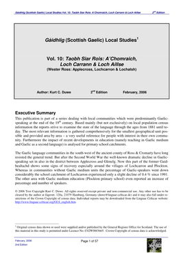 Gàidhlig (Scottish Gaelic) Local Studies Vol