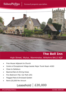 The Bell Inn High Street, Wylye, Warminster, Wiltshire BA12 0QP