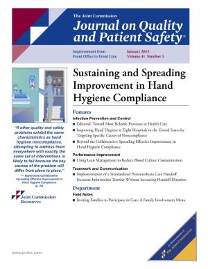Sustaining and Spreading Improvement in Hand Hygiene