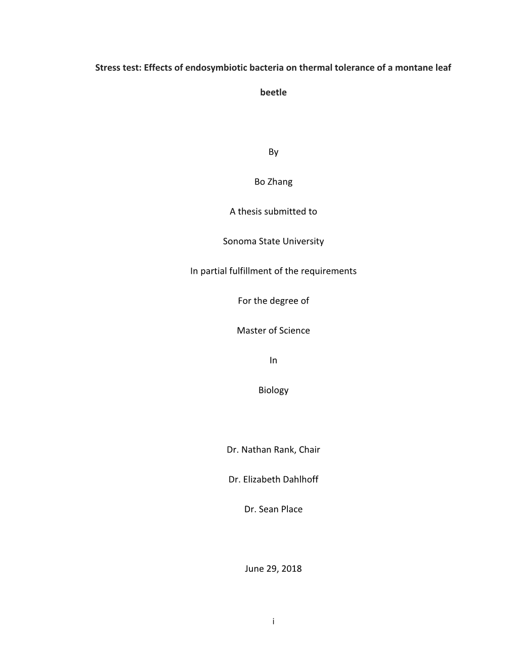 Stress Test: Effects of Endosymbiotic Bacteria on Thermal Tolerance of a Montane Leaf