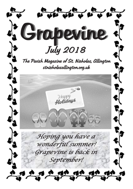 July 2018 the Parish Magazine of St