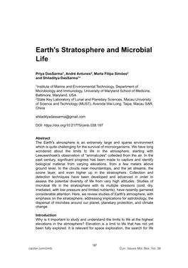 Earth's Stratosphere and Microbial Life