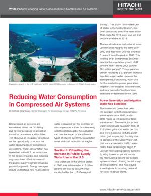 Reducing Water Consumption in Compressed Air Systems