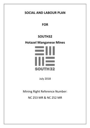 SOCIAL and LABOUR PLAN for SOUTH32 Hotazel Manganese Mines