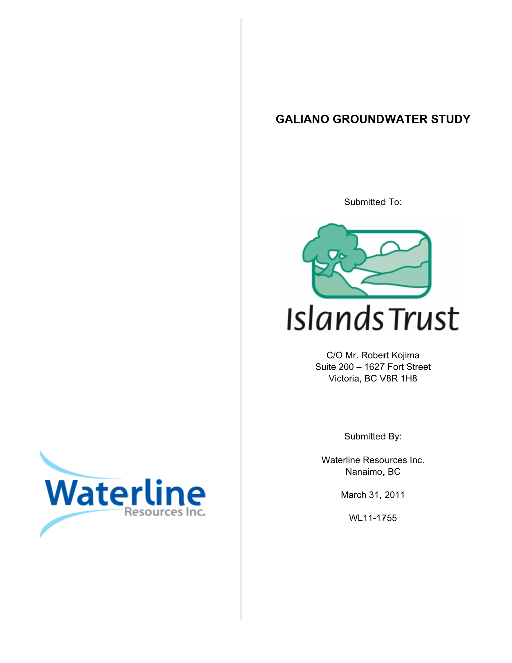 Galiano Groundwater Study