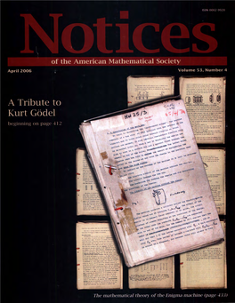 In Quest of Kurt Godel: Reflections I I of a Biographer 405 Editor'.S Lo~ , Amsy 2Oo Andymagzd John W Dawson J R