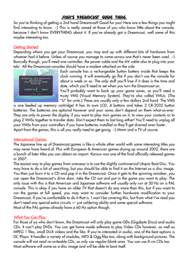 John's Dreamcast Guide Thing