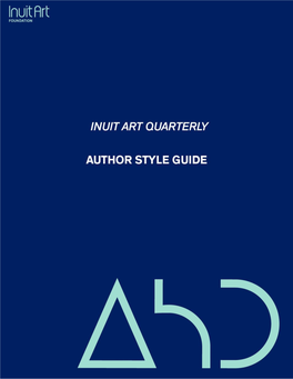 Author Style Guide