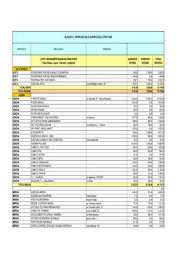 Allegato C - Ripepilogo Delle Superfici Delle Strutture