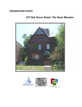 DESIGNATION STUDY: the Dunn Mansion