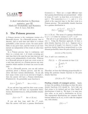 5 the Poisson Process for X ∈ [0, ∞)
